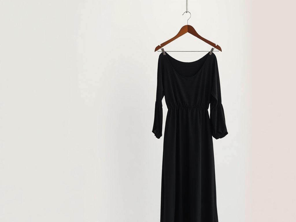 Vestido Midi Preto Minimal